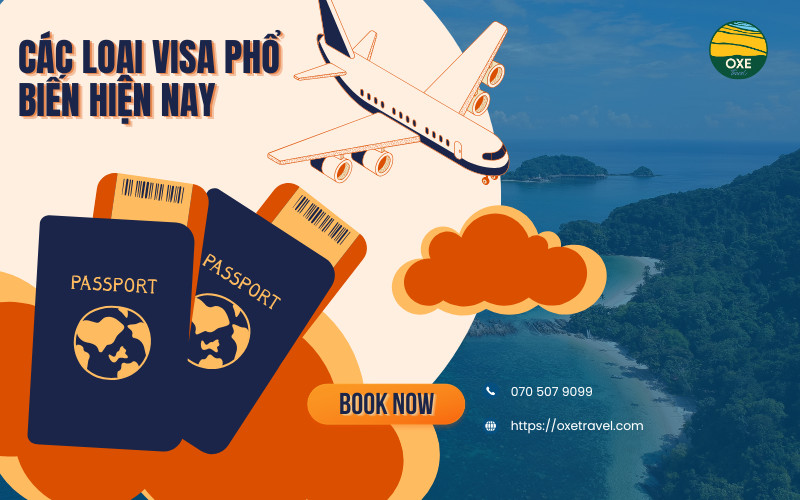 các loại visa phổ biến hiện nay